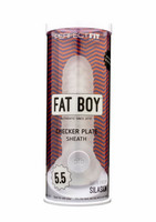 Fat Boy Checker Box - péniszköpeny (15 cm) - tejfehér kép