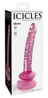 Icicles No. 86 - péniszes üveg dildó (pink) kép