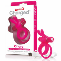 Screaming Charged Ohare - akkus, nyuszis péniszgyűrű (pink) kép