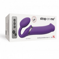 Strap-on-me XL - pánt nélküli felcsatolható vibrátor - extra nagy (lila) kép