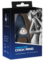You2toys Cock Ring - akkus vibrációs péniszgyűrű (kék) kép