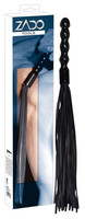 ZADO - bőr korbács, hullámos nyéllel (fekete) kép