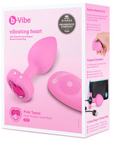 b-vibe heart - akkus, rádiós anál vibrátor (pink) kép