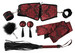 Bad Kitty - 6 részes Ázsia kötöző szett (vörös-fekete) kép