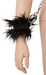 Bad Kitty - szőrmés-láncos bilincs szett (4 részes) - fekete kép