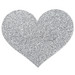 Bijoux Indiscrets Flash - csillogó szív mellbimbómatrica (ezüst) kép