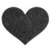 Bijoux Indiscrets Flash - csillogó szív mellbimbómatrica (fekete) kép
