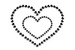 Bijoux Indiscrets Mimi - csillogó szívek mellbimbómatrica (fekete) kép