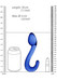 Christalino Champ - hajlított, G-pont üveg dildó (kék) kép