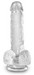 King Cock Clear 6 - tapadótalpas, herés kis dildó (15 cm) kép