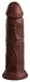 King Cock Elite 8 - tapadótalpas, élethű dildó (20 cm) - barna kép