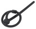 Penisplug - szilikon makkgyűrű üreges húgycsőrúddal (fekete) kép