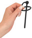 Penisplug - szilikon makkgyűrű üreges húgycsőrúddal (fekete) kép
