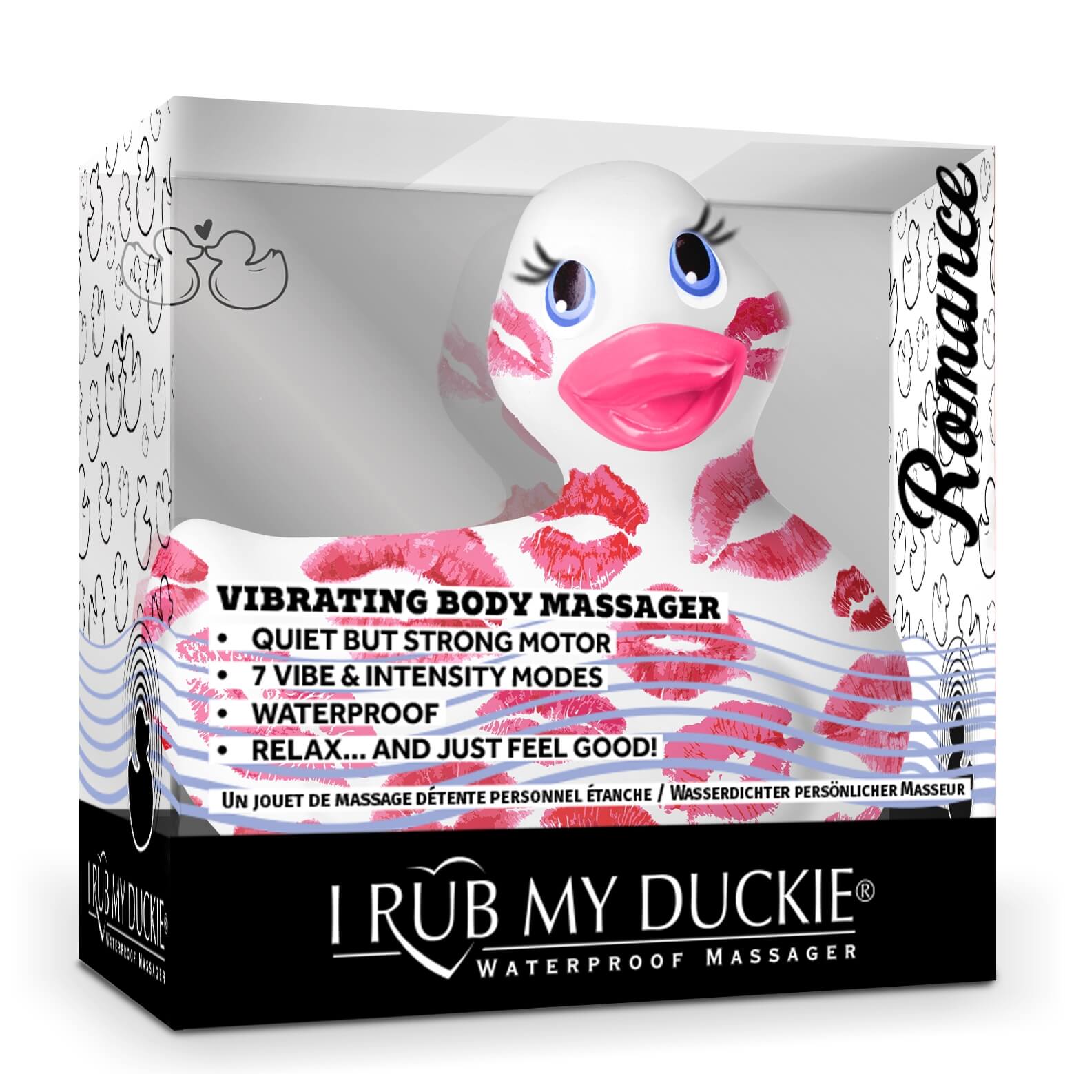 My Duckie Romance 2.0 - csókos kacsa vízálló csiklóvibrátor (fehér-pink) kép