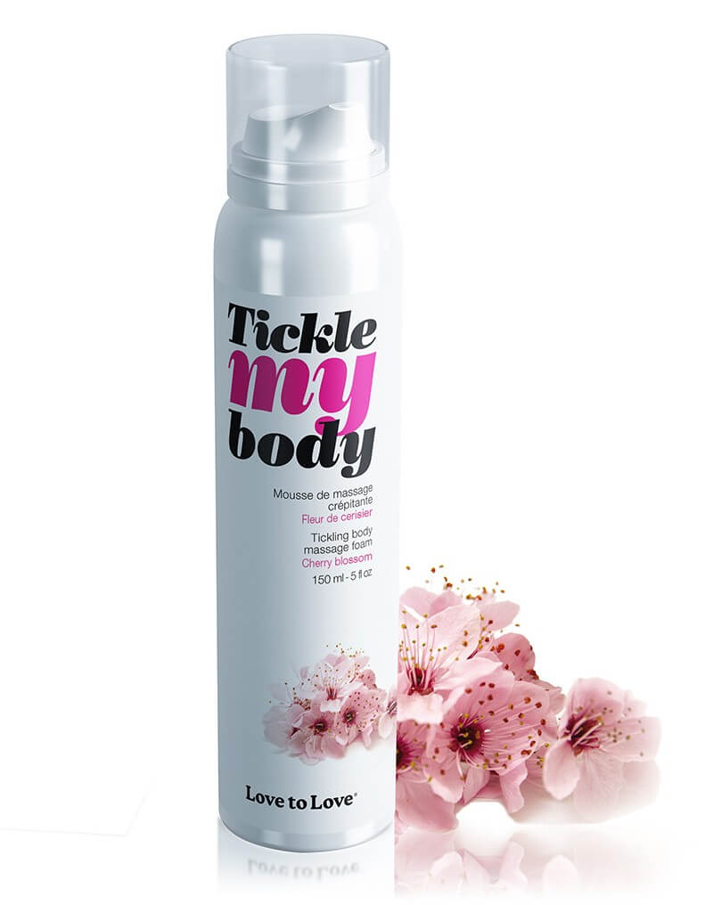 Tickle my body - masszázs olaj hab - cseresznyevirág (150 ml) kép