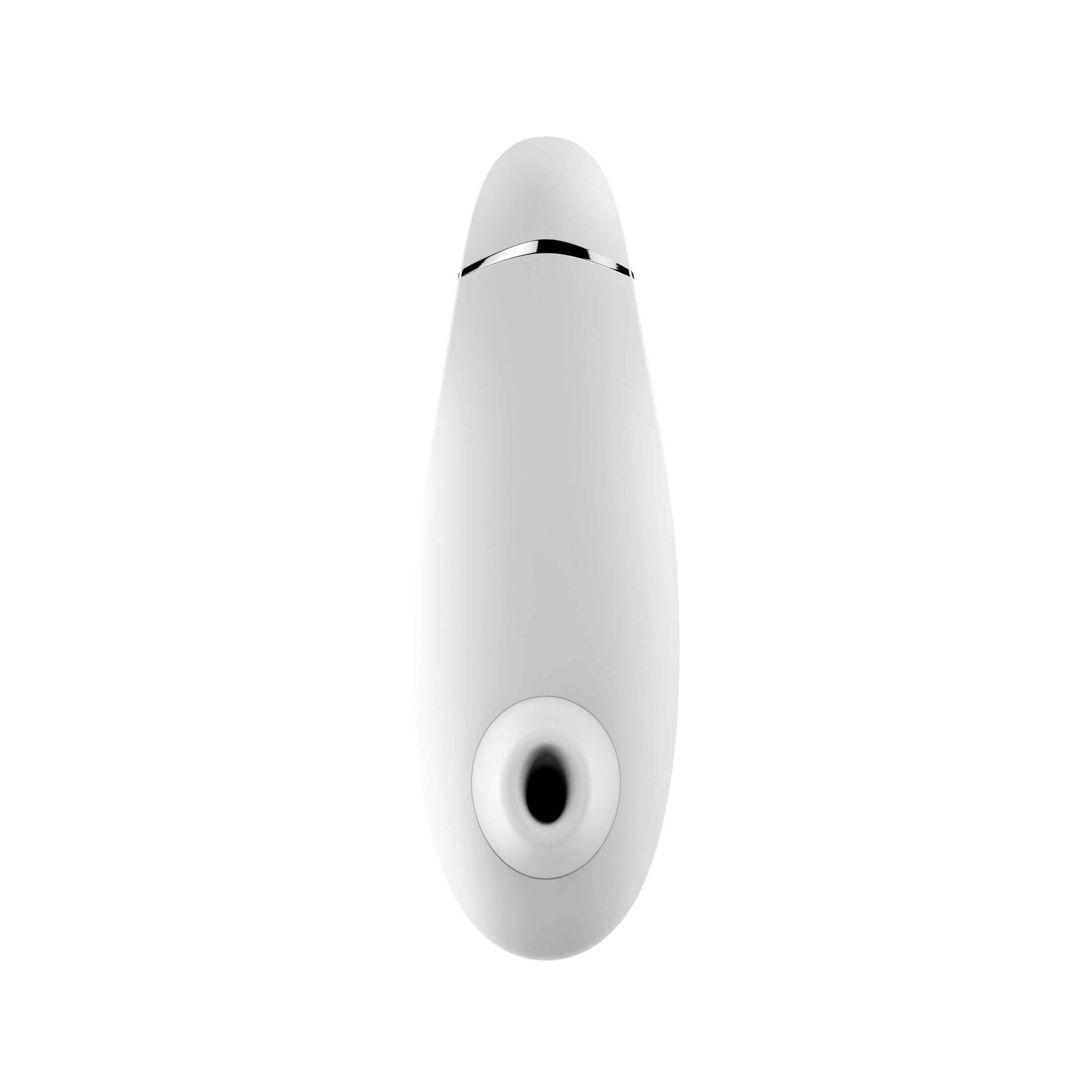 Womanizer Premium - vízálló csiklóizgató (fehér-ezüst) kép